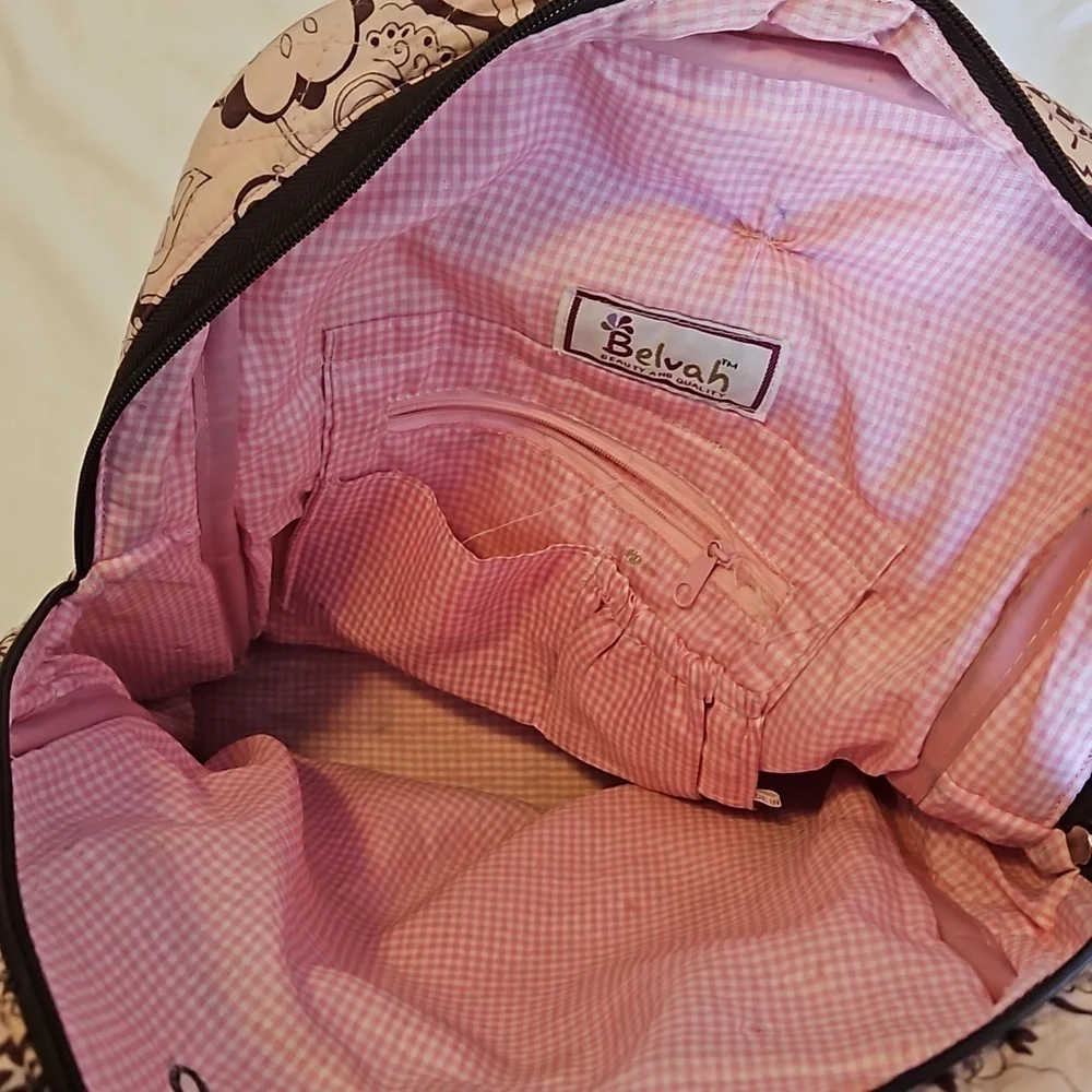 Pink and Brown Paisley Backpack